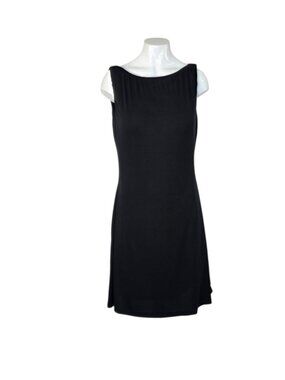 OGL Scoop Back Dress, Black, Womens Size Large, Stretch, Mini